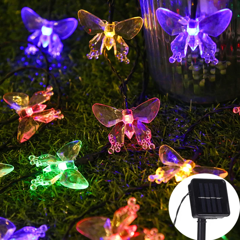 Crystal Butterfly Outdoor Sola - Solar String Lights Outdoor 20M ulasan dan harga