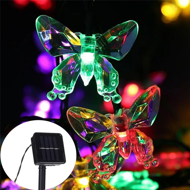 Crystal Butterfly Outdoor Sola - Solar String Lights Outdoor 20M ulasan dan harga