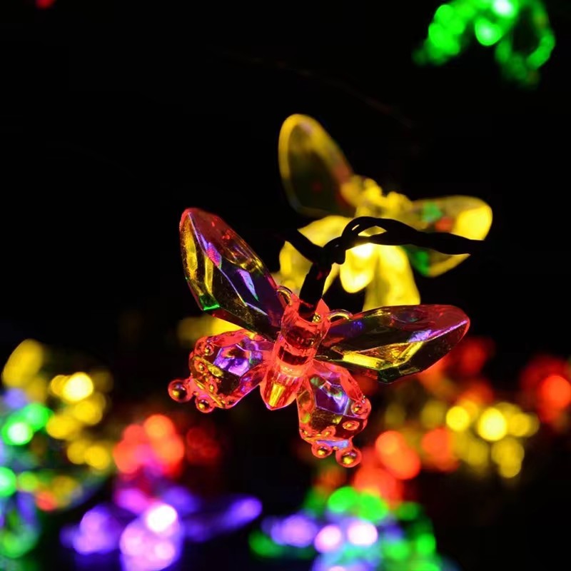 Crystal Butterfly Outdoor Sola - Solar String Lights Outdoor 20M ulasan dan harga
