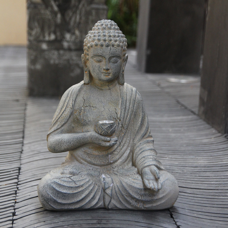 Resin Solar Buddha Statue Scul - Solar Ground Light Driveway ulasan dan harga