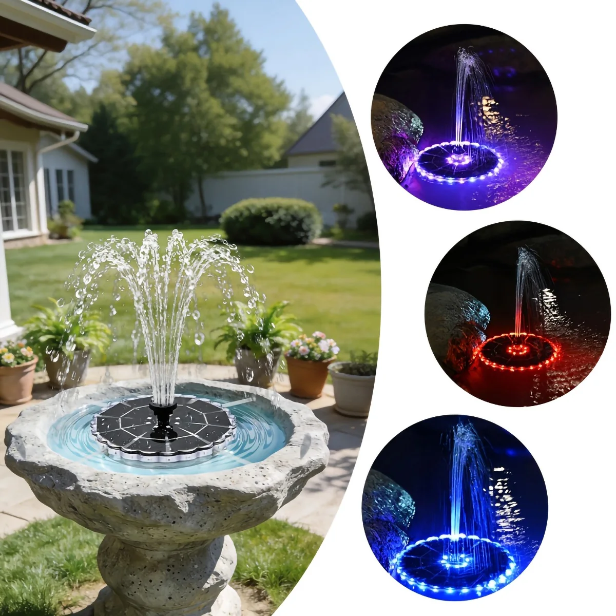 3.5W Outdoor Solar Fountain fo - Solar Ground Light Driveway ulasan dan harga