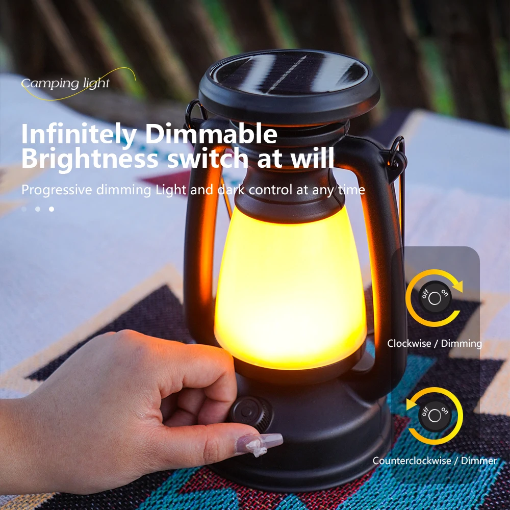 USB Rechargeable Camping Light - Solar Lantern Camping Collapsible ulasan dan harga