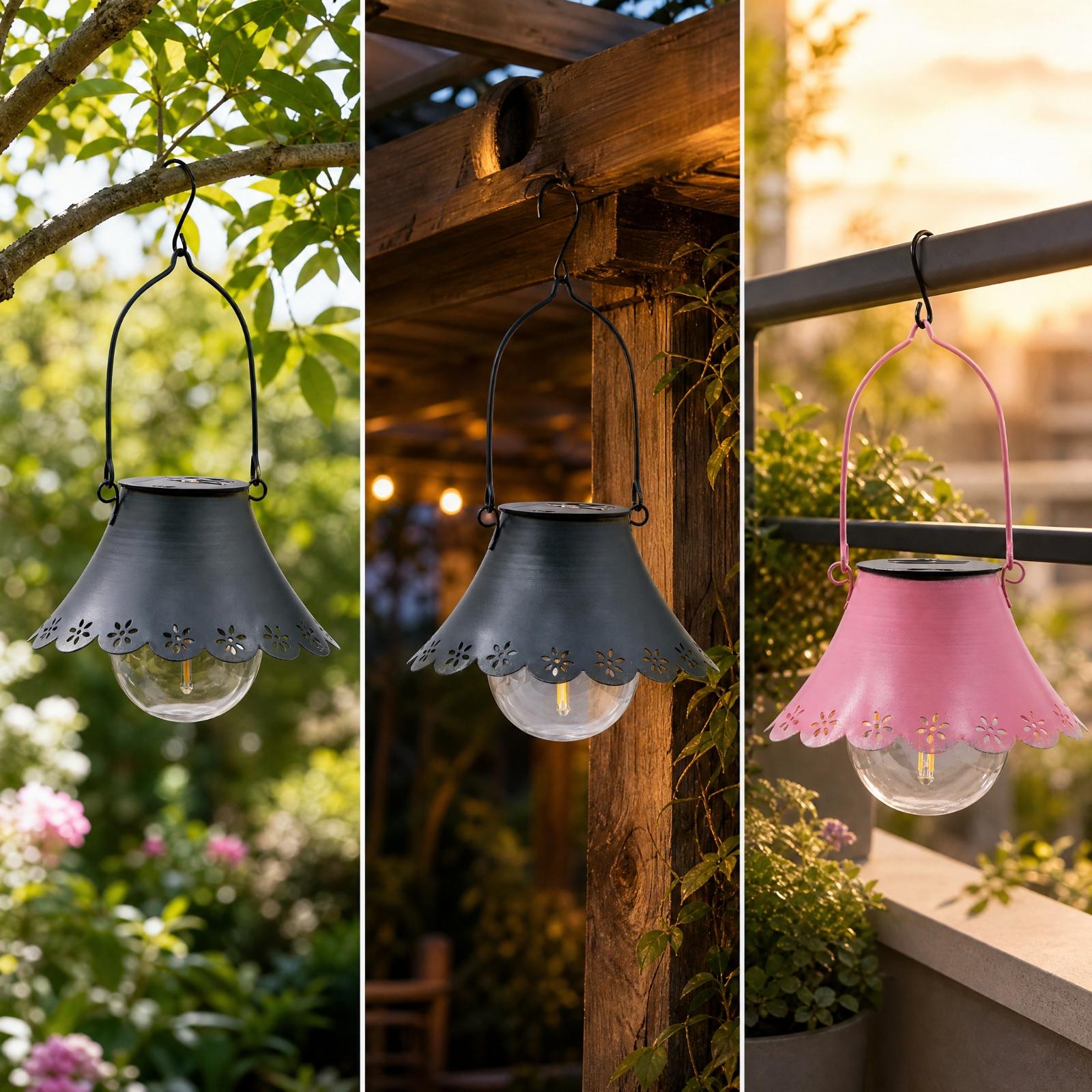 Iron Hanging Solar Lantern Out - Solar Garden Light Outdoor Waterproof ulasan dan harga