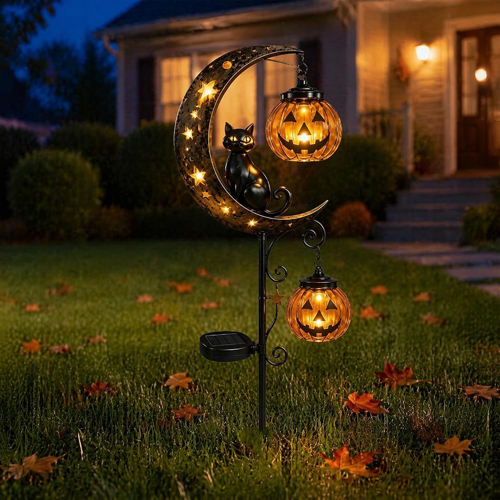 Solar Halloween Black Cat & Pu - Solar Ground Light Driveway ulasan dan harga
