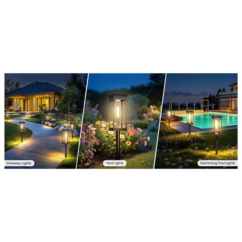 Hot SV-Outdoor LED Square Sola - Solar Pathway Lights 8 Pack ulasan dan harga