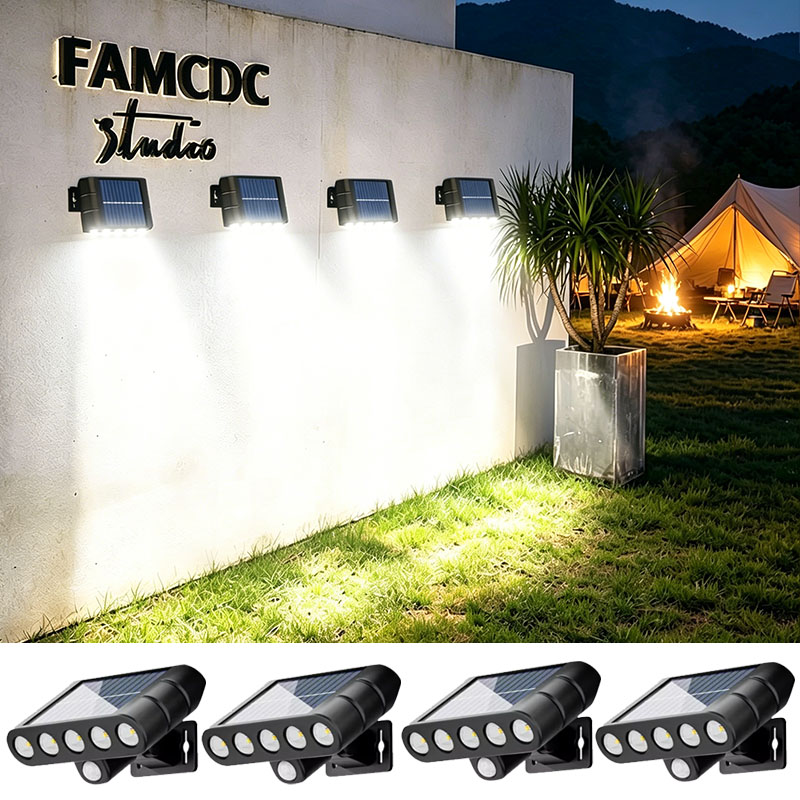4PCS Solar Powered Outdoor Wal - Solar Wall Light Fence Lamp ulasan dan harga