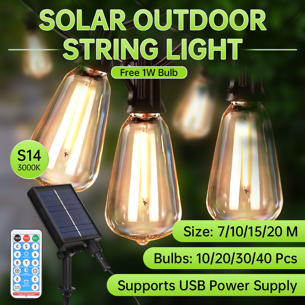Outdoor Solar Light String War - Solar String Lights Outdoor 20M ulasan dan harga