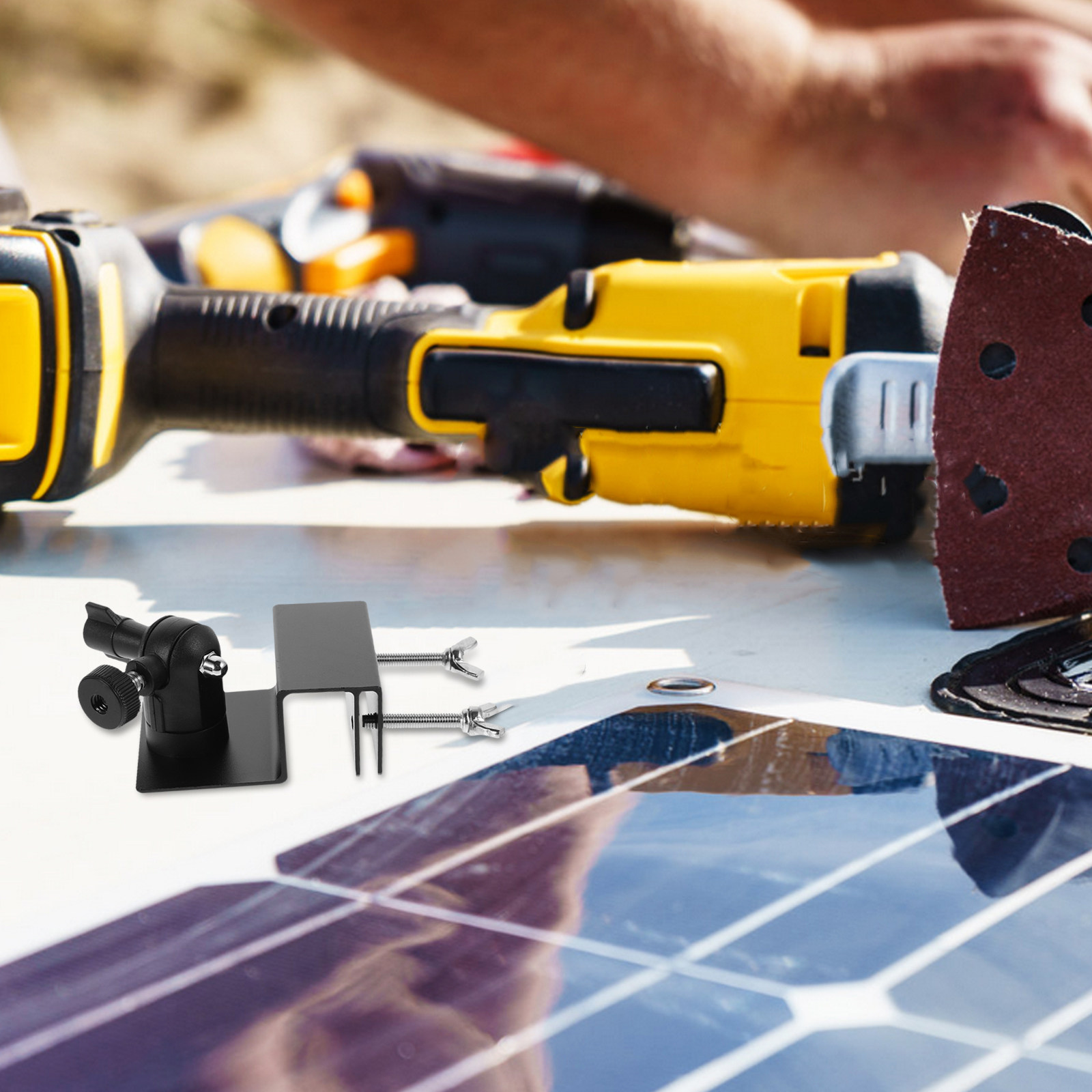 Solar Panel Mount Bracket Alum - Solar Security Camera Light ulasan dan harga