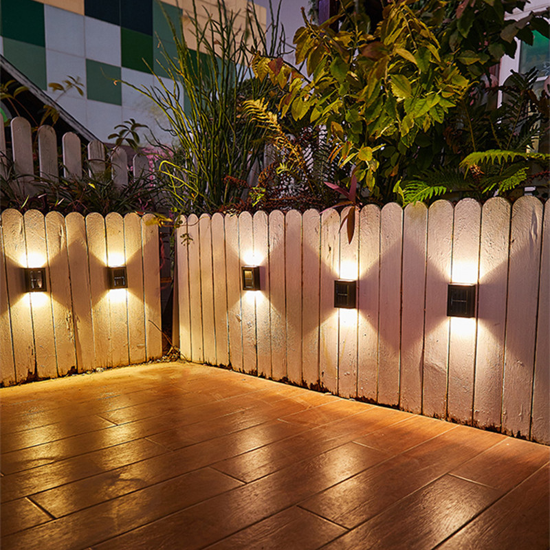 6 LED Solar Lights Outdoor Wat - Solar Wall Light Fence Lamp ulasan dan harga