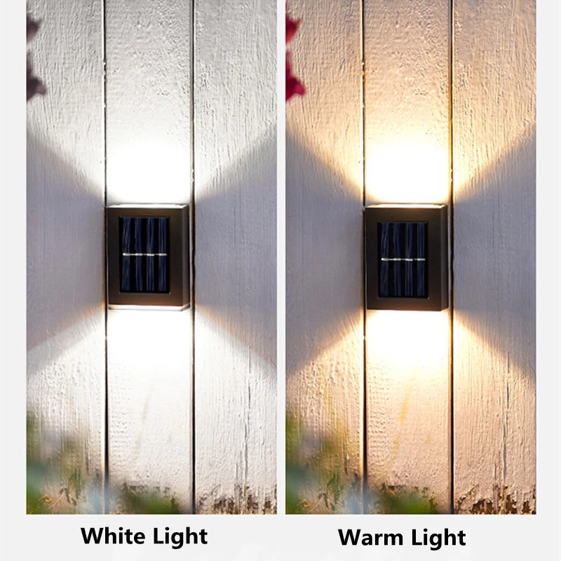 6 LED Solar Lights Outdoor Wat - Solar Wall Light Fence Lamp ulasan dan harga