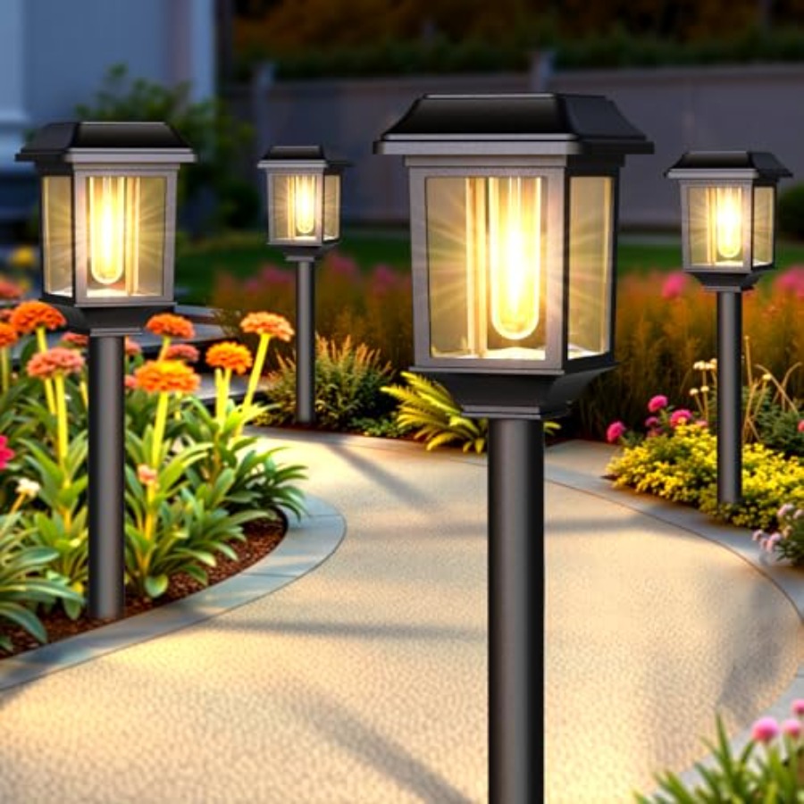 Solar Outdoor Lights Waterproo - Solar Pathway Lights 8 Pack ulasan dan harga