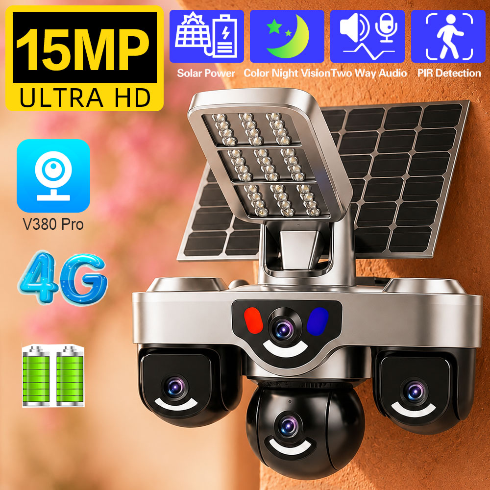 V380 Pro AOV 4G Sim Card Solar - Solar Security Camera Light ulasan dan harga