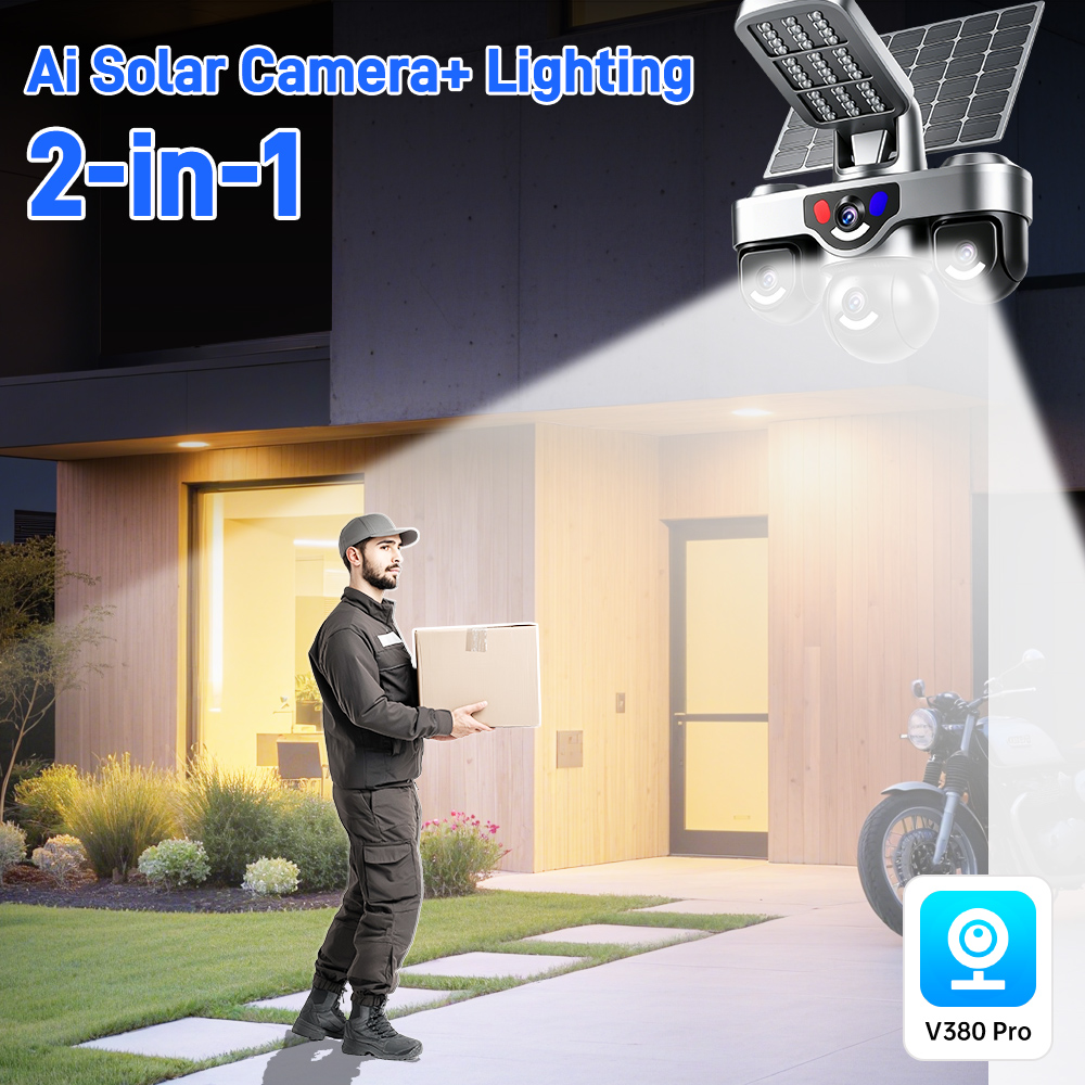 V380 Pro AOV 4G Sim Card Solar - Solar Security Camera Light ulasan dan harga