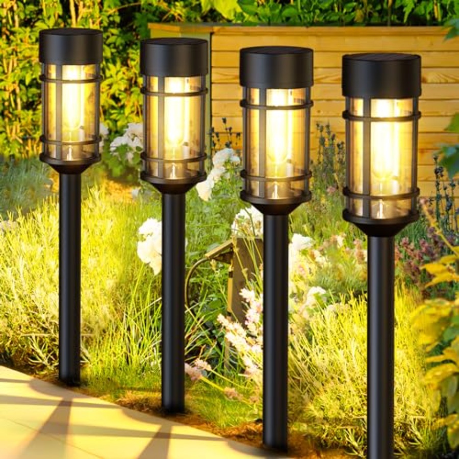 Solar Lights Outdoor Waterproo - Solar Pathway Lights 8 Pack ulasan dan harga