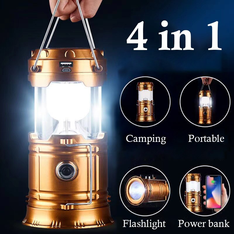 Rechargeable Solar Power LED T - Solar Lantern Camping Collapsible ulasan dan harga