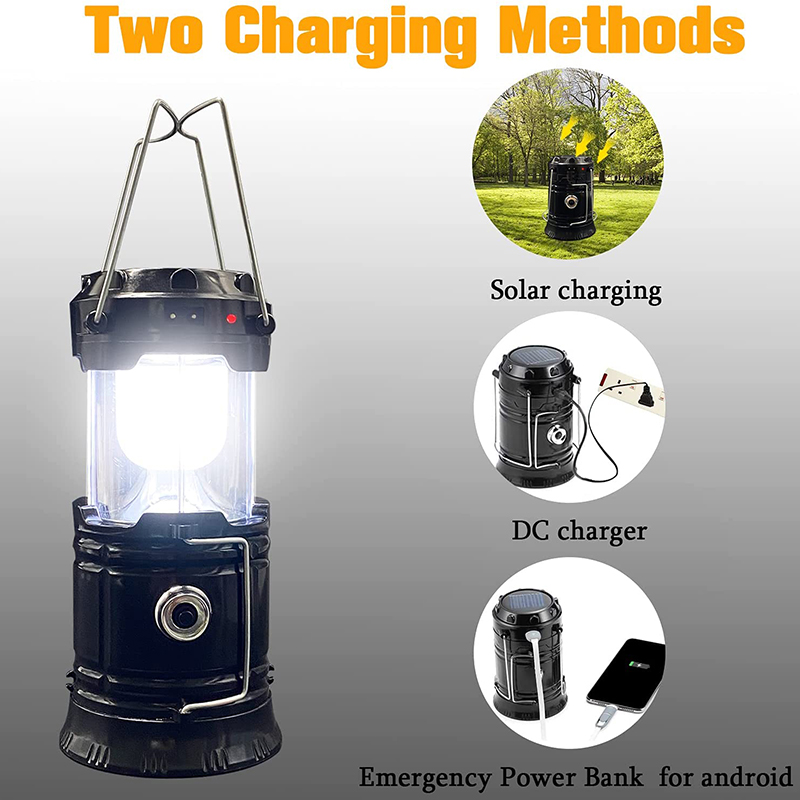 Rechargeable Solar Power LED T - Solar Lantern Camping Collapsible ulasan dan harga