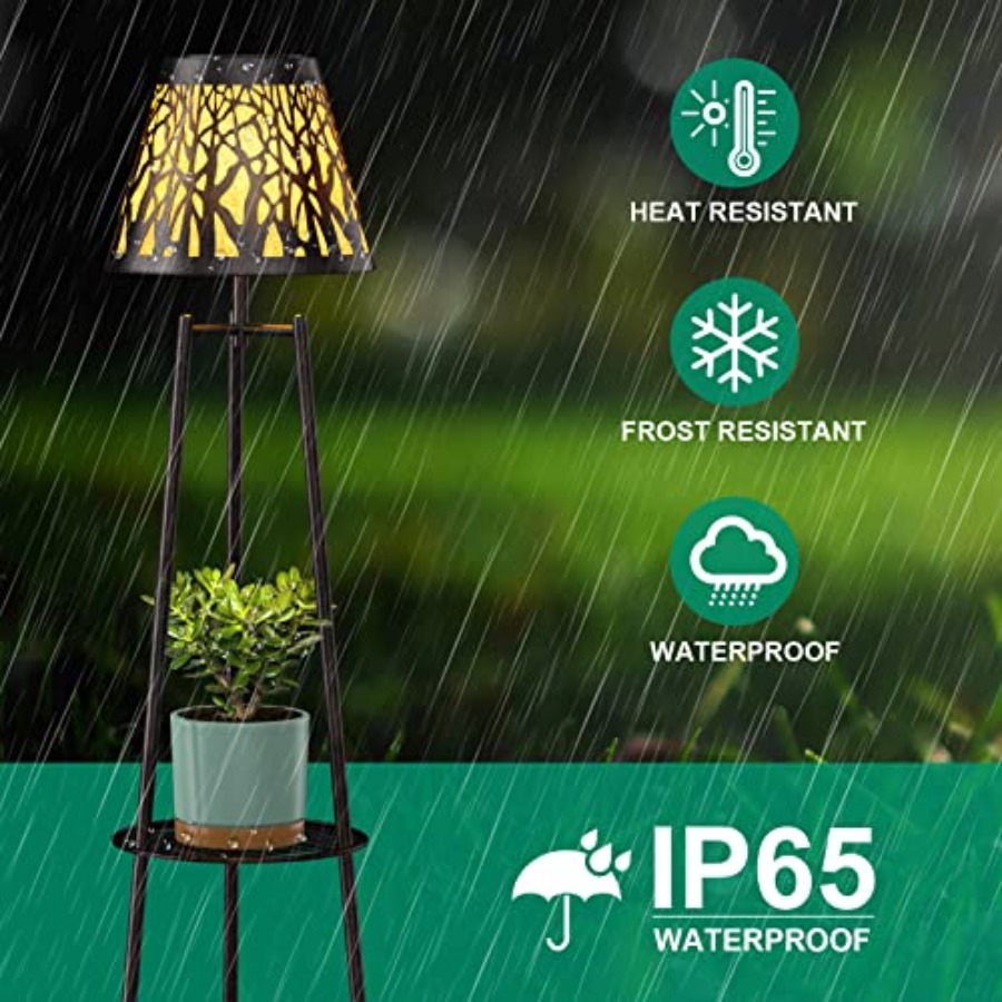 2 Pack Outdoor Solar Floor Lam - Solar Garden Light Outdoor Waterproof ulasan dan harga