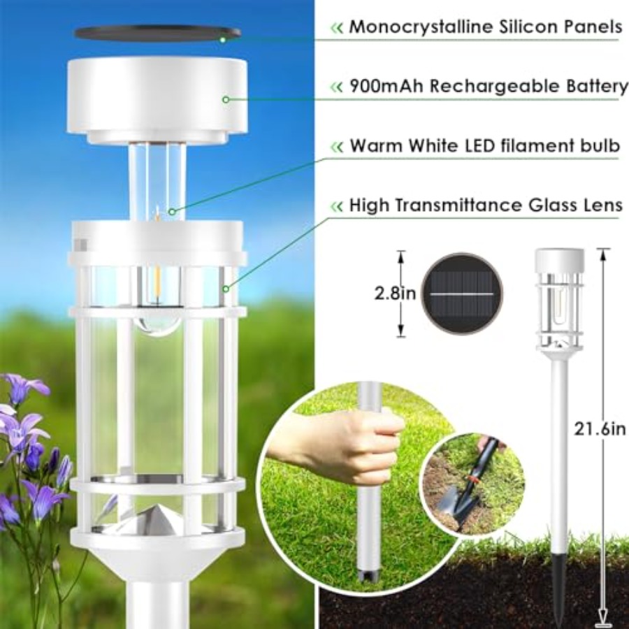 Solar Pathway Lights Outdoor W - Solar Pathway Lights 8 Pack ulasan dan harga