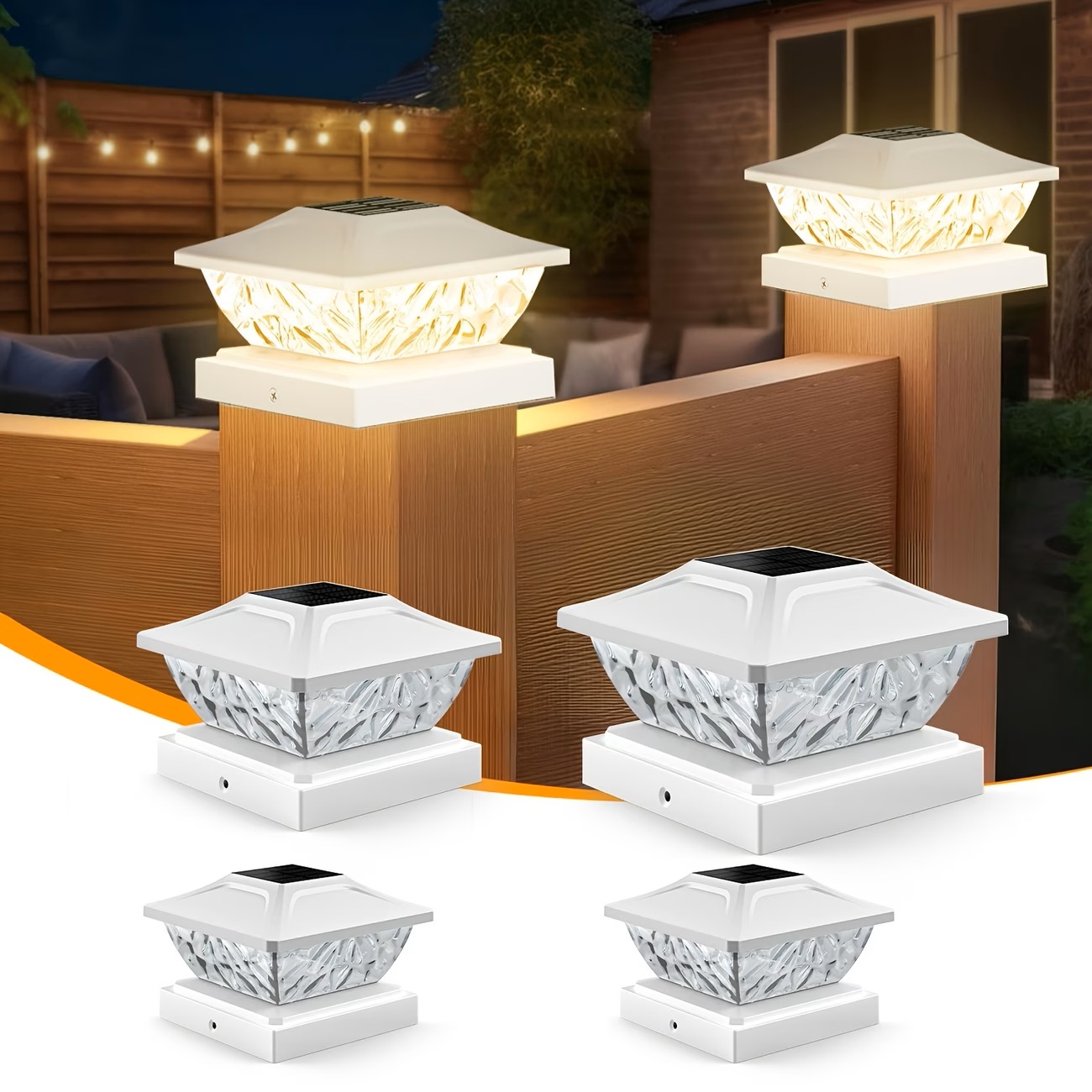 Outdoor Waterproof Villa Gate  - Solar Post Cap Light 4X4 ulasan dan harga