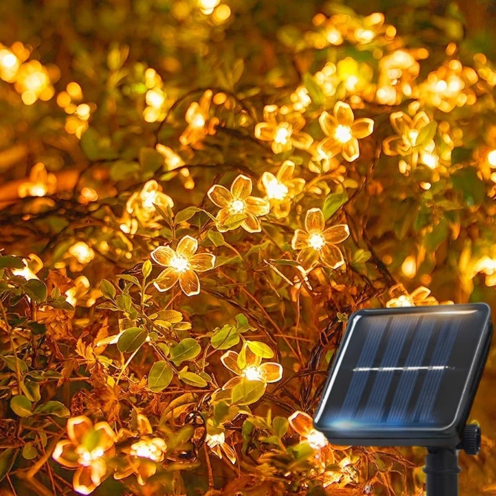 Solar Cherry Garden Flower Lig - Solar String Lights Outdoor 20M ulasan dan harga