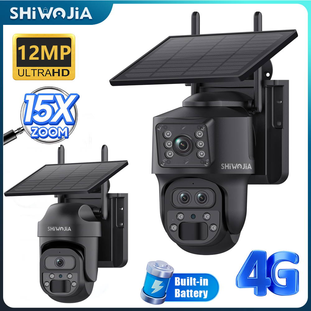 SHIWOJIA 15X ZOOM Solar Camera - Solar Security Camera Light ulasan dan harga