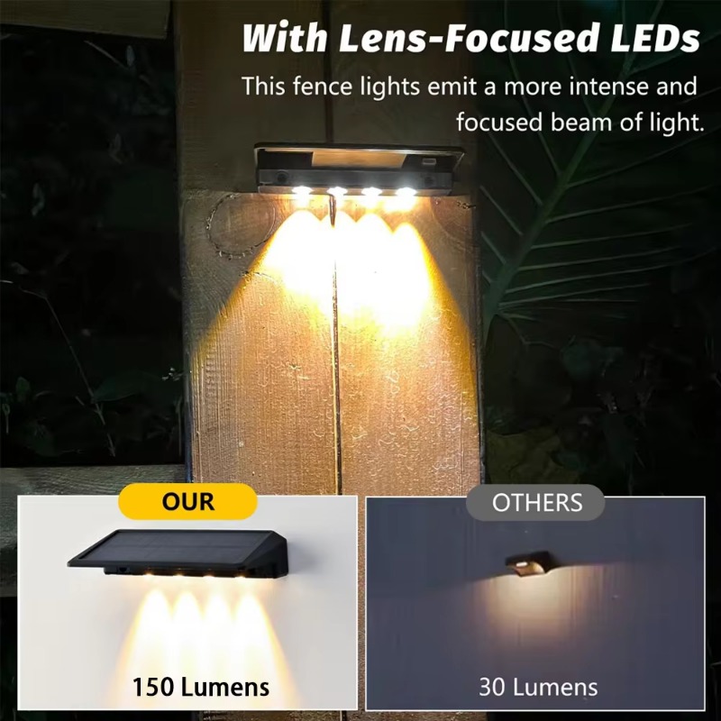 1-4pcs Solar Wall Light Outdoo - Solar Post Cap Light 4X4 ulasan dan harga