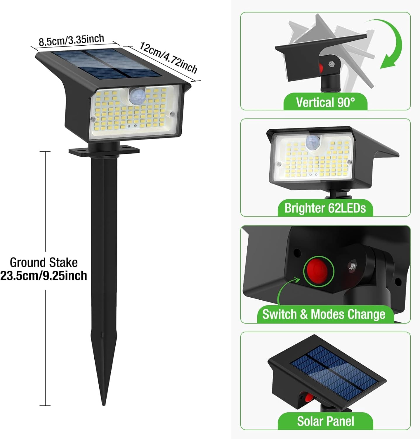Solar Spot Lights Outdoor Moti - Solar Garden Spotlight Rgb ulasan dan harga