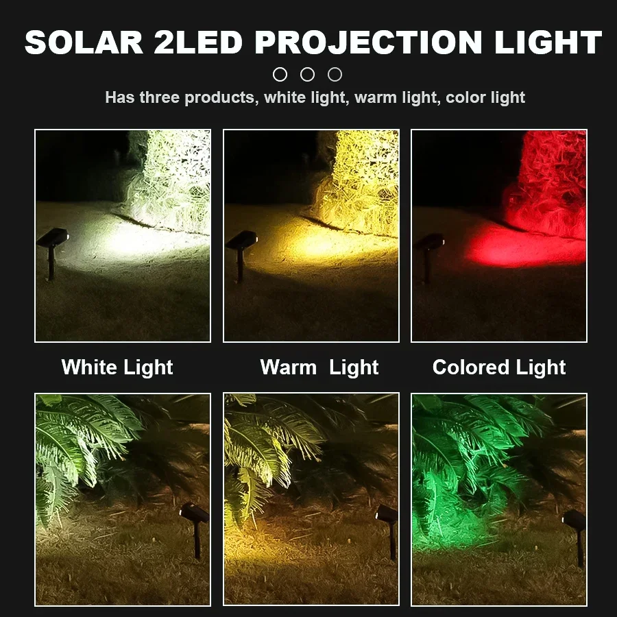 2LEDs RGB Solar Light Outdoors - Solar Garden Spotlight Rgb ulasan dan harga