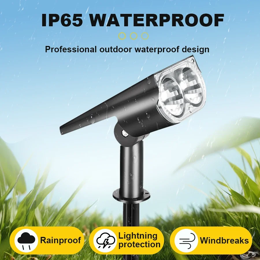 2LEDs RGB Solar Light Outdoors - Solar Garden Spotlight Rgb ulasan dan harga
