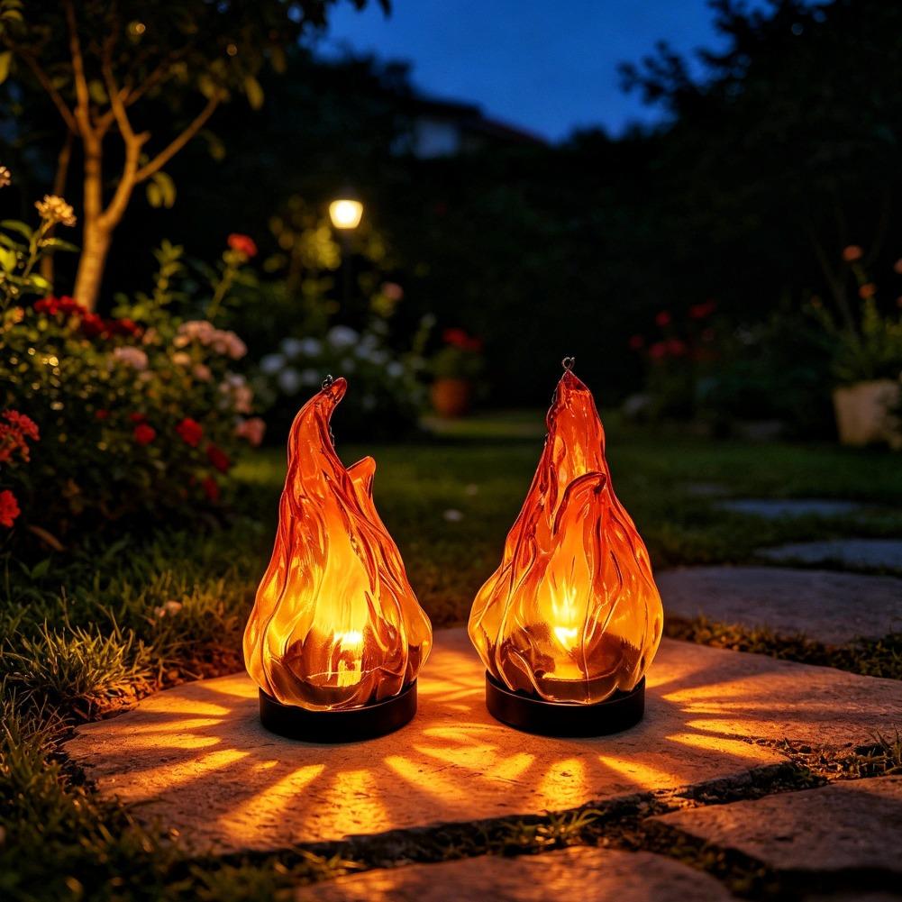 Solar Flame Hanging Lantern Li - Solar Garden Light Outdoor Waterproof ulasan dan harga