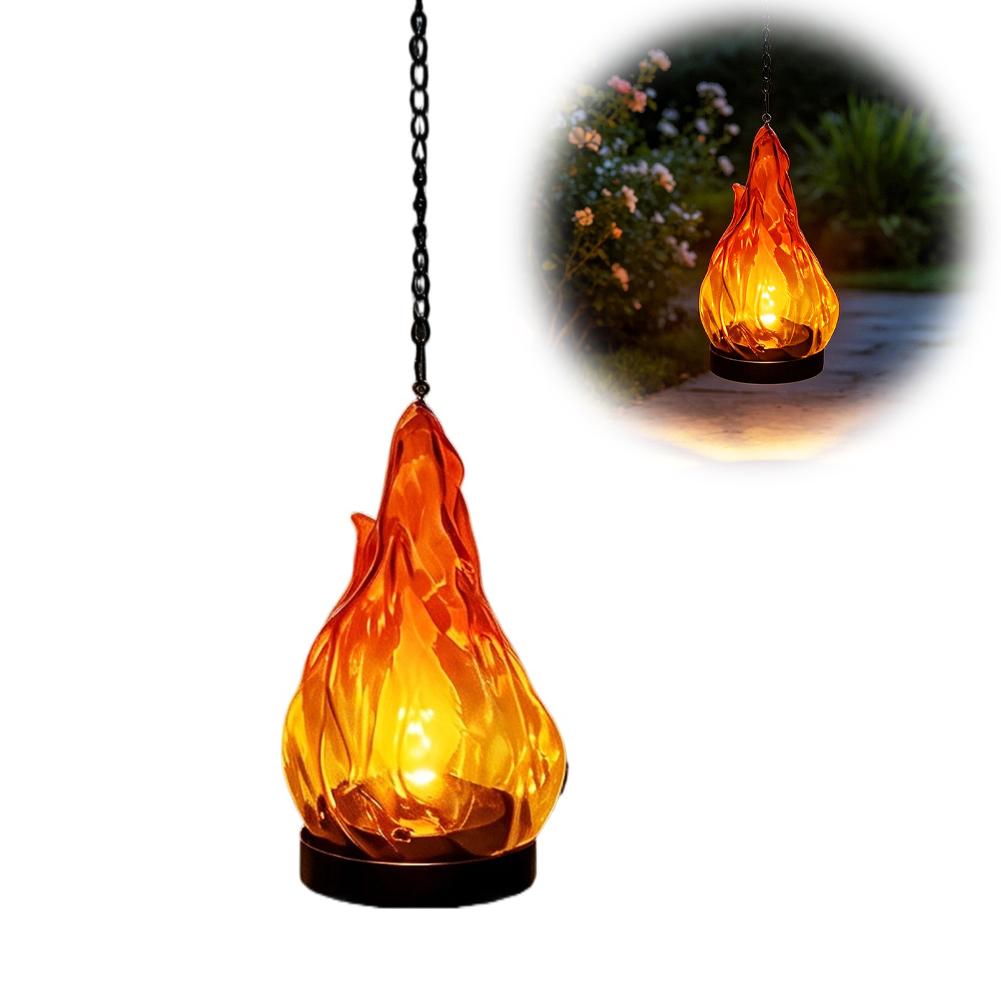 Solar Flame Hanging Lantern Li - Solar Garden Light Outdoor Waterproof ulasan dan harga