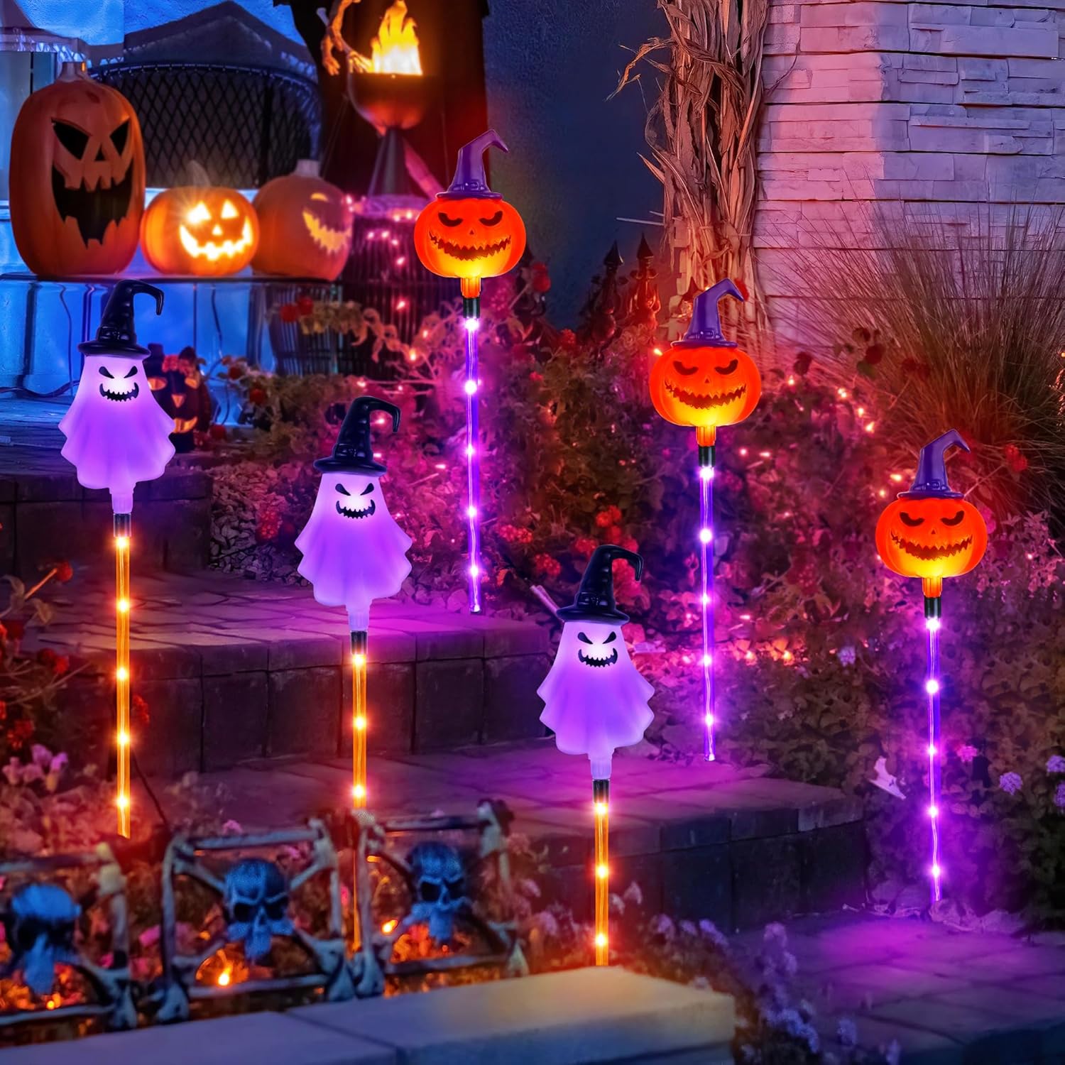 6 Pack Solar Halloween Pathway - Solar Pathway Lights 8 Pack ulasan dan harga