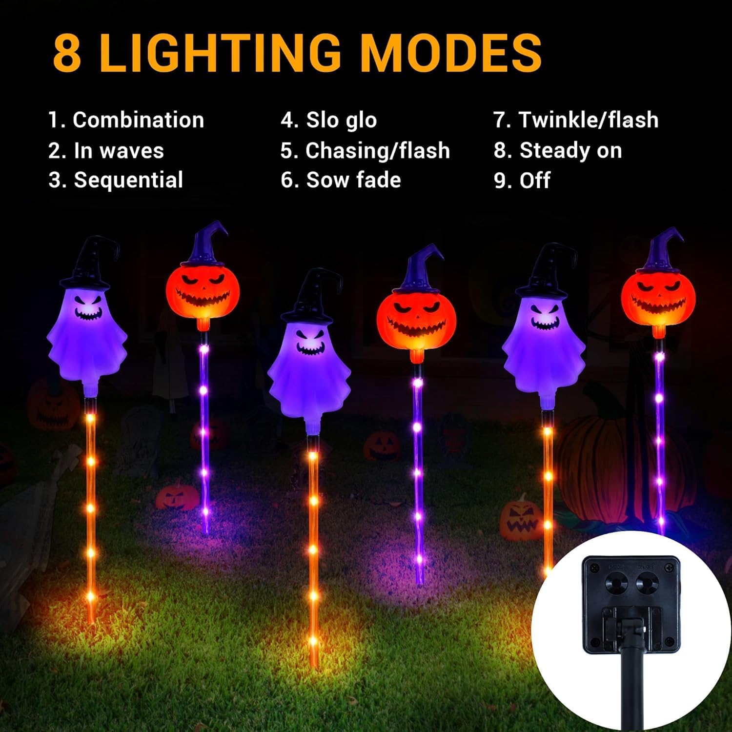 6 Pack Solar Halloween Pathway - Solar Pathway Lights 8 Pack ulasan dan harga