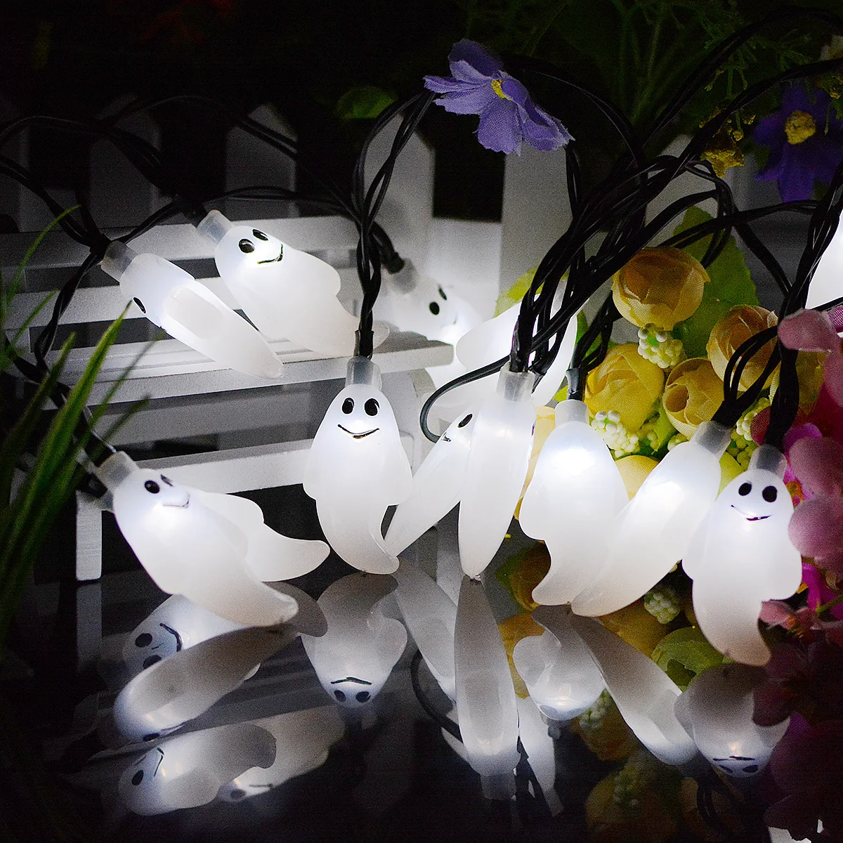 7m 50leds Christmas Solar Ghos - Solar String Lights Outdoor 20M ulasan dan harga