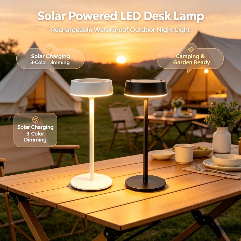 Wireless Solar Table Lamp Touc - Solar Lantern Camping Collapsible ulasan dan harga