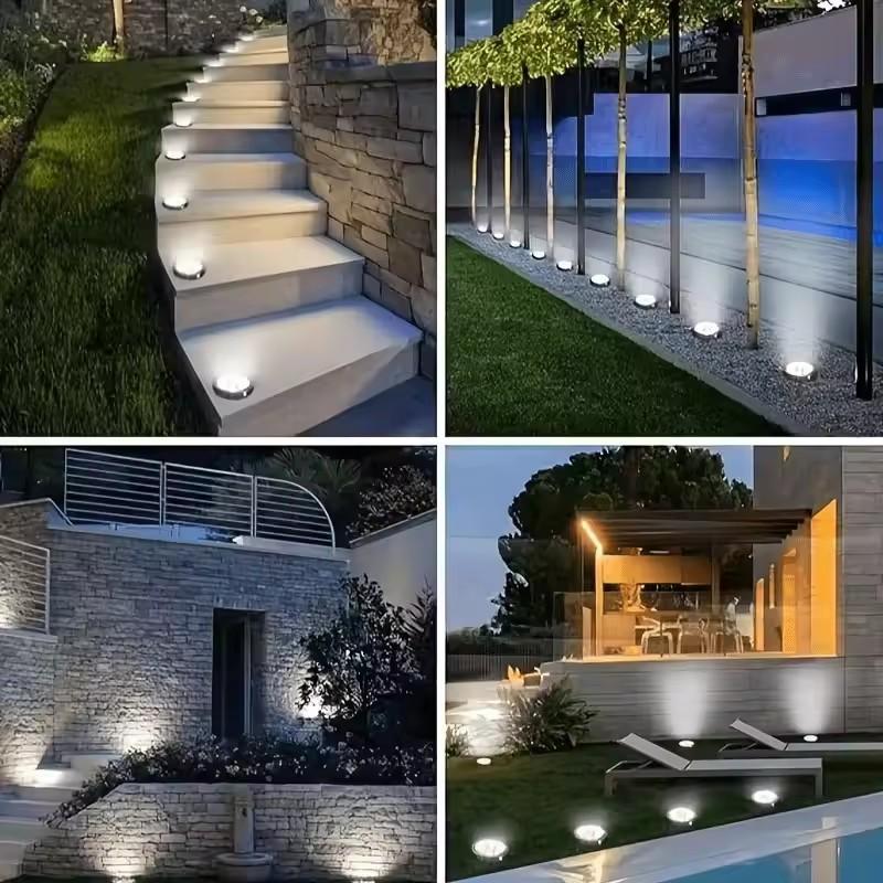 Solar Disk Light IP68 Waterpro - Solar Garden Light Dusk To Dawn ulasan dan harga