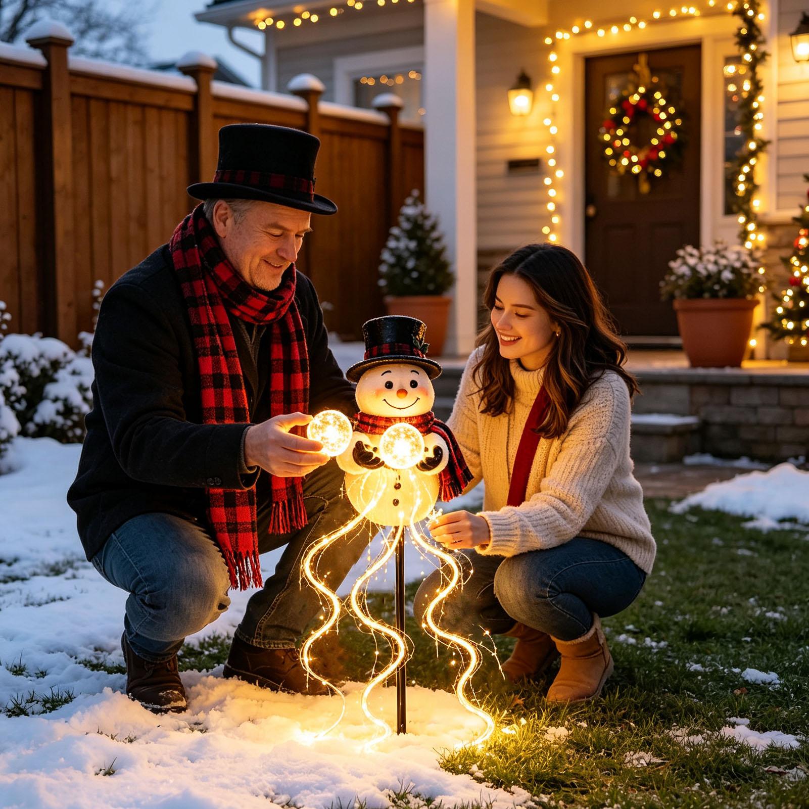 Solar Christmas Snowman Garden - Solar Ground Light Driveway ulasan dan harga