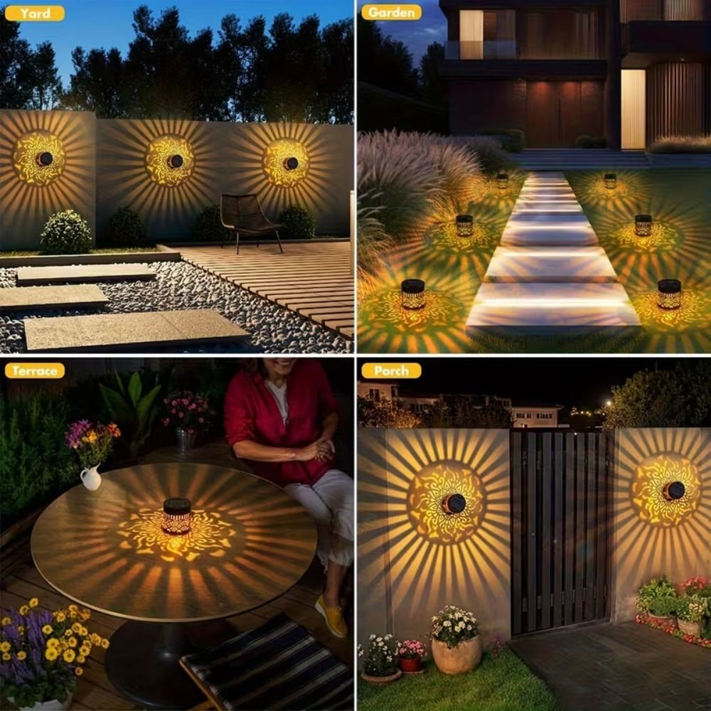 Sunflower Mandala Solar Wall L - Solar Wall Light Fence Lamp ulasan dan harga