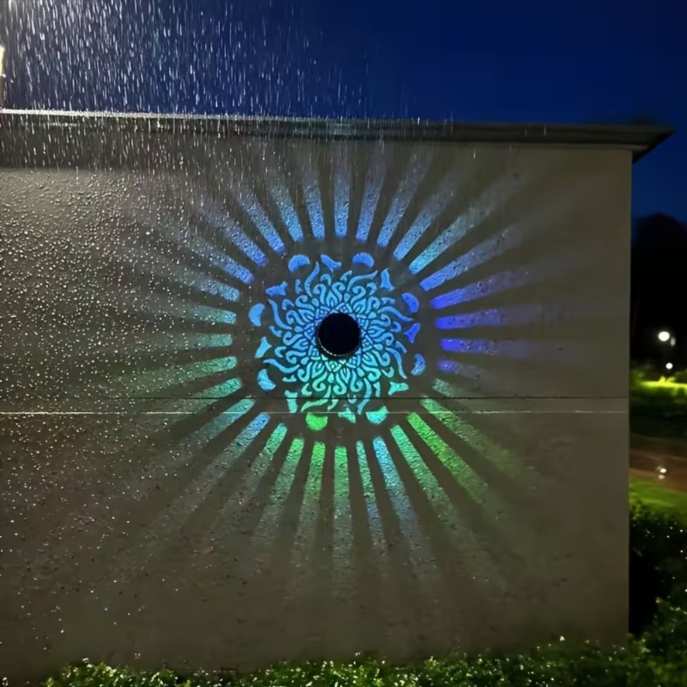 Sunflower Mandala Solar Wall L - Solar Wall Light Fence Lamp ulasan dan harga