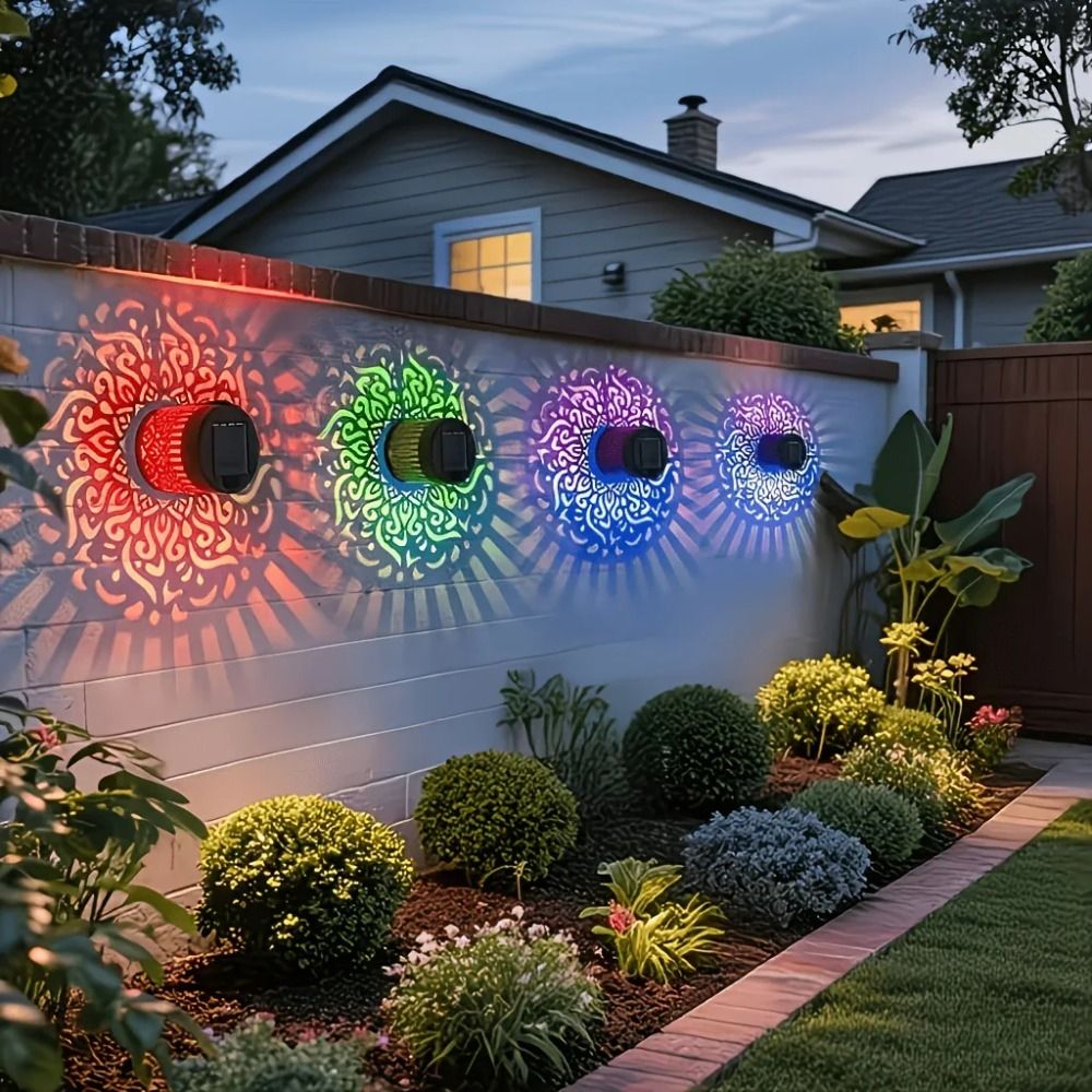 Sunflower Mandala Solar Wall L - Solar Wall Light Fence Lamp ulasan dan harga