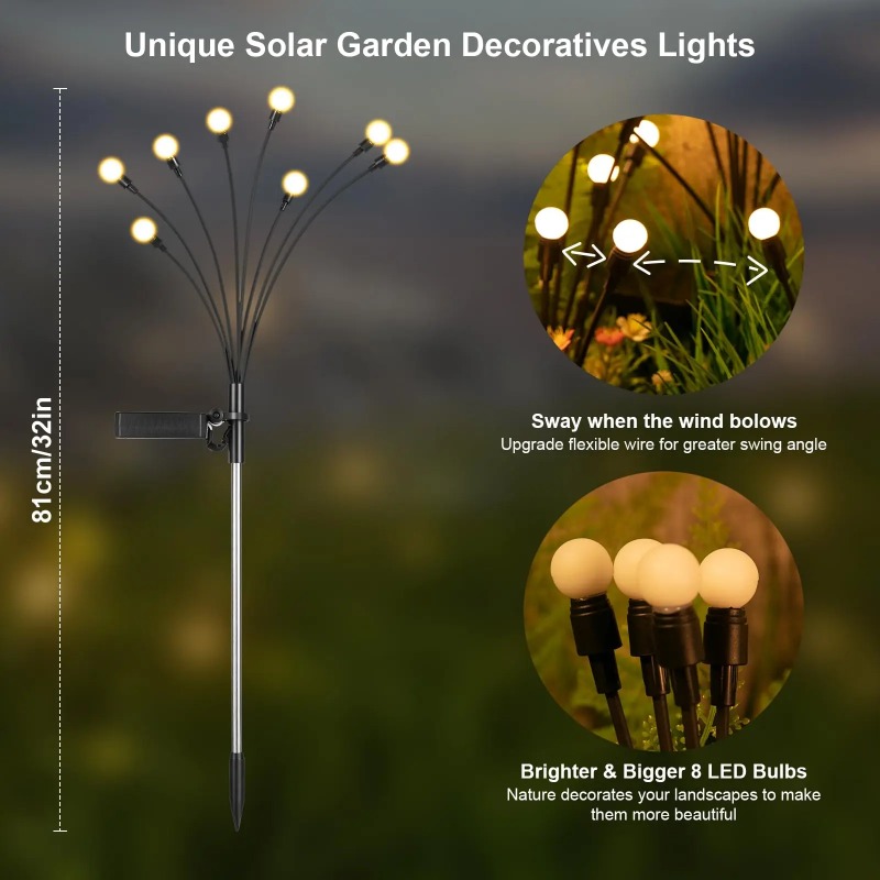 1-8Pack Solar Garden Lights LE - Solar Pathway Lights 8 Pack ulasan dan harga
