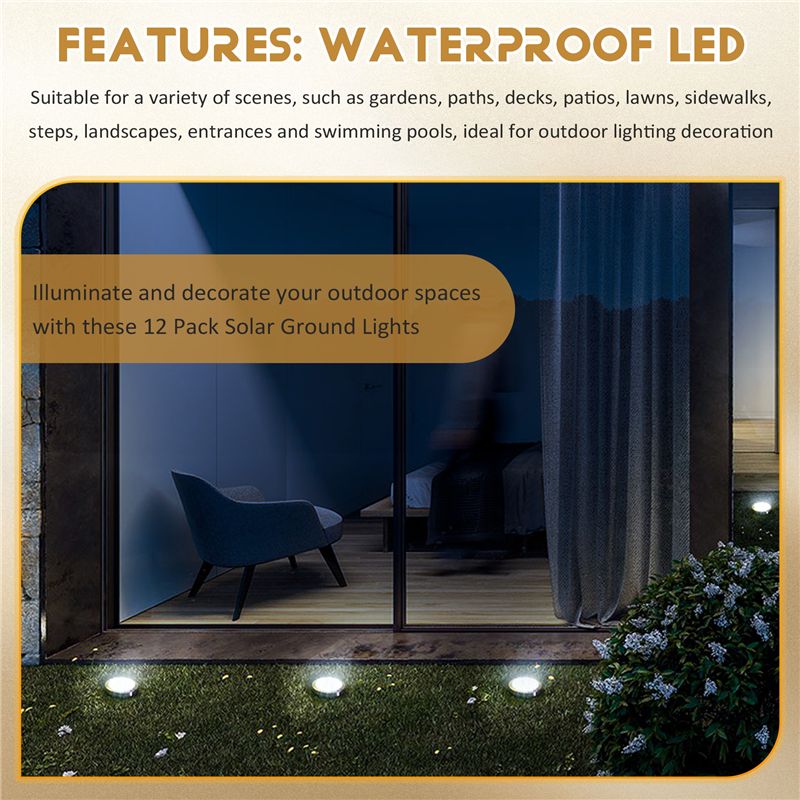 BAAJ-12 Pack Solar Lights Outd - Solar Pathway Lights 8 Pack ulasan dan harga