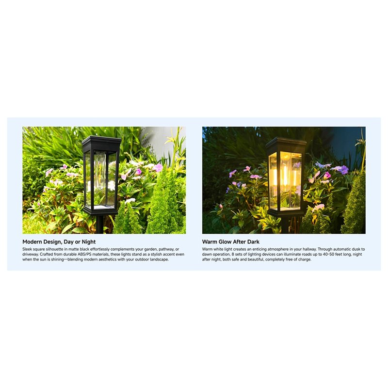 【A56X】For Walkway Garden Drive - Solar Pathway Lights 8 Pack ulasan dan harga