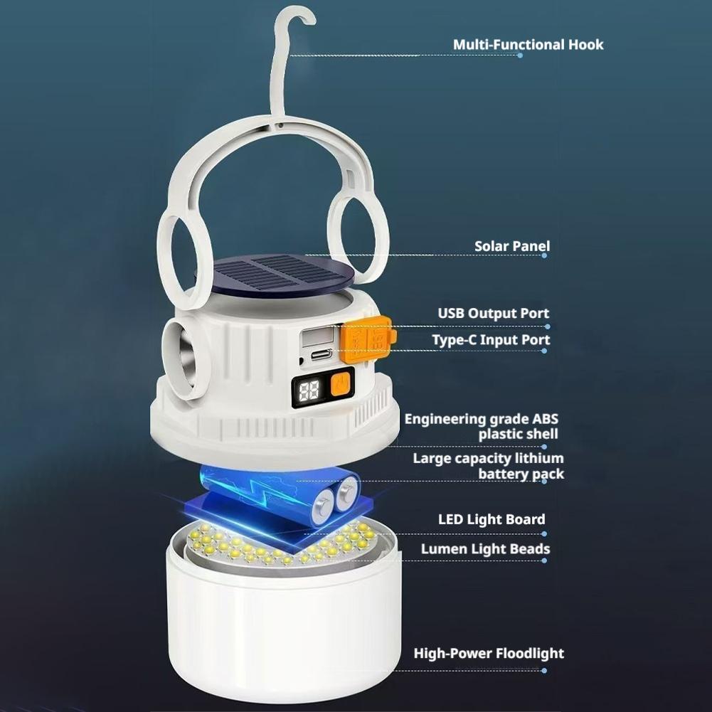 Solar Camping Light Dual Light - Solar Lantern Camping Collapsible ulasan dan harga