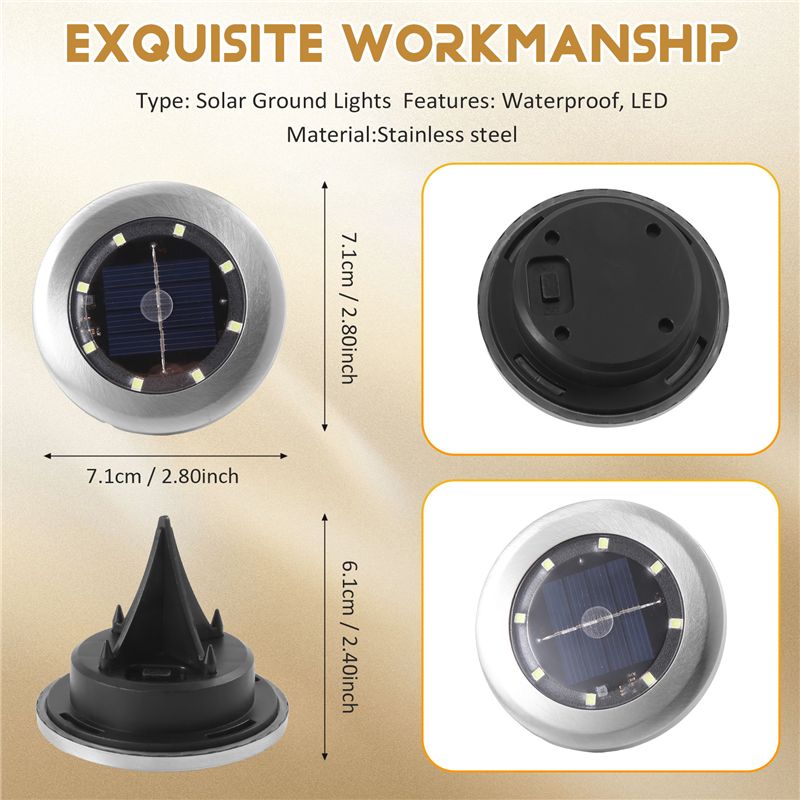 DT19 Solar Ground Lights, 12 P - Solar Pathway Lights 8 Pack ulasan dan harga
