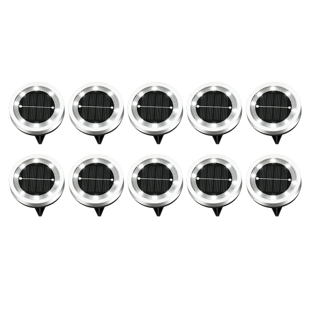 10 Pack Solar Powered 8-LED Gr - Solar Pathway Lights 8 Pack ulasan dan harga