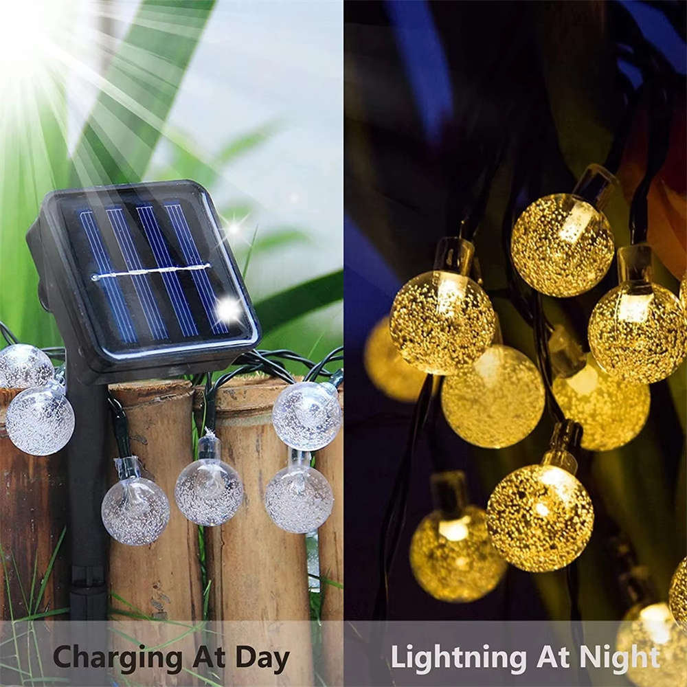Solar LED String Lights 100LED - Solar String Lights Outdoor 20M ulasan dan harga