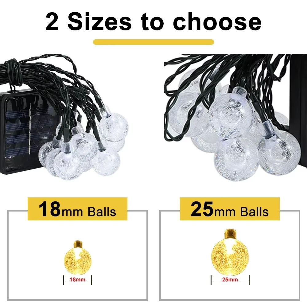 Solar LED String Lights 100LED - Solar String Lights Outdoor 20M ulasan dan harga