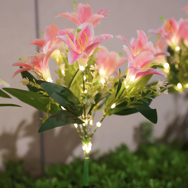 Multi-Bloom Pink Lily Solar Ga - Solar Ground Light Driveway ulasan dan harga