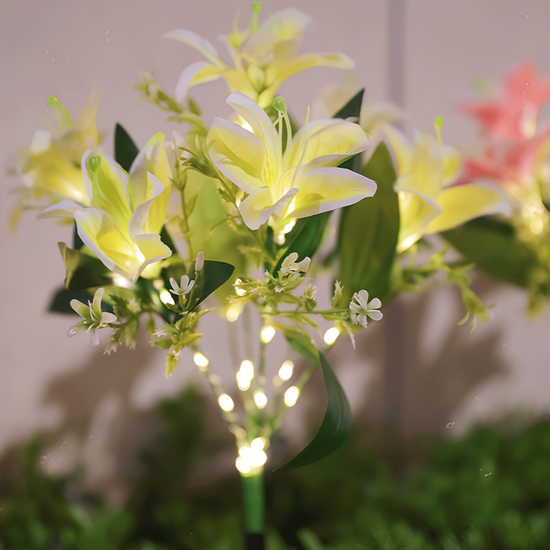 Multi-Bloom Pink Lily Solar Ga - Solar Ground Light Driveway ulasan dan harga